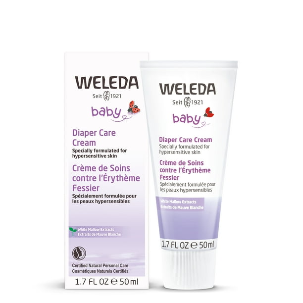 Weleda Baby Sensitive Diaper Care Cream with White Mallow Extracts, 1.7