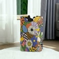 thumbnail image 6 of Yayeee Freestanding Laundry Hamper with Handle Collapsible Large Storage Basket for Clothes, Blue Floral, 6 of 7