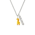 thumbnail image 2 of Delight Jewelry Resin Yellow Geronimo the Giraffe Silvertone Hope Anchors the Soul Bar Charm Necklace, 23", 2 of 4