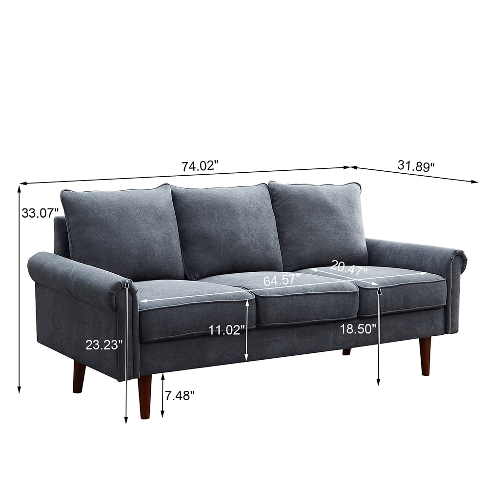 Kepooman 3P + 2P Velvet Sectional Sofa Set with Curved Arm for Living Room, 5-Seater, Gray Kepooman 3P + 2P Velvet Sectional Sofa Set with Curved Arm for Living Room, 5-Seater, Gray