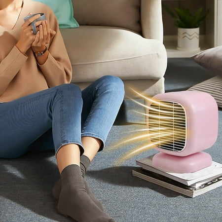 

Electric Heater Indoor Portable Fast Heating Ceramic Small Heater Safe And Quiet For Bathroom Office Desk Baby Room