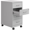 thumbnail image 4 of Space Solutions 18"D 4 Drawer Metal Mobile Organizer - Locking - Arctic Silver, 4 of 8