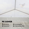 thumbnail image 6 of Outsunny 10'x11'x6' Walk-in Tunnel Greenhouse, Galvanized Steel Frame with UV-Resistant PE Cover, Two-Tier Shelves, Mesh Windows & Roll-Up Door, White Outdoor Garden Hot House, 6 of 8