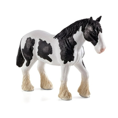 MOJO - Realistic Horse Figurine, Black and White Clydesdale