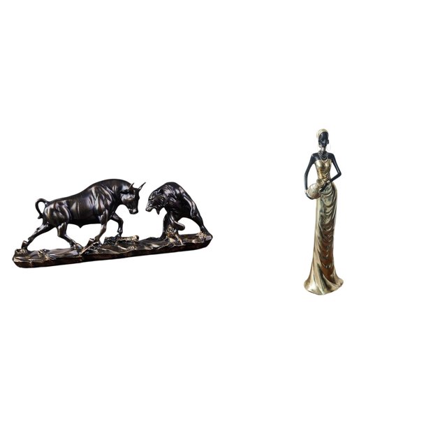 Escultura Moderna De Toro Y Dama Tribal De Feng Shui Para Escritorio, Chimenea, Armario, Decoración Del Hogar, Figura única De Animal Y Humano, Regalo