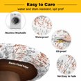 thumbnail image 3 of Elastic Fitted Round Tablecloth, Orange Grey Botanical Waterproof Stretch Table Cover for 55"-60" Tables, Spring Floral Summer Farmhouse Washable Outdoor Tablecloths for Patio, Picnic, Camping, 3 of 9