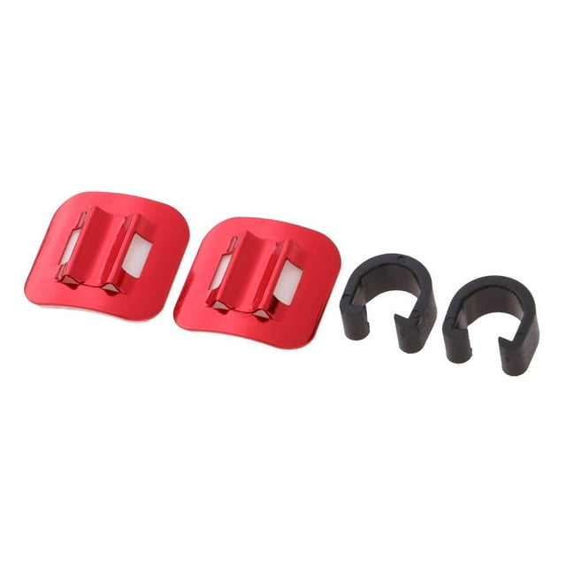 Soporte de tubería de línea de transmisión de con base de 2 piezas - Aleación de aluminio, resistencia, base de cambio rojo