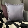 thumbnail image 6 of Pillow Cover, 22x22 inch (55x55 cm) Throw Pillow Covers, Purple Cushion Covers, 3D Shell Sequins Bordered Pillows Cover, Art Silk Square Pillowcases, Floral, Beach - Purple Shells, 6 of 9
