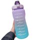 thumbnail image 1 of 1 Uds. Botella de agua de 2 litros de gran capacidad gratis motivacional con marcador de tiempo Fitness entrenamiento vasos de plástico gimnasio al aire libre Drinkingpurple Feliz Sencillez, 1 of 2