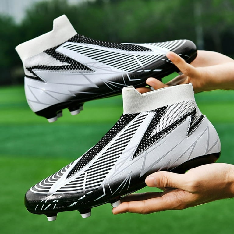 Mens Womens High Top Soccer Cleats Teen Football Training Shoes FG TF Athletic Shoes Competition Training for Boys and Girls Walmart