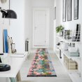 thumbnail image 4 of Yayeee Runner Rug for Bedroom 2'x6' Machine Washable Hallway Non Slip Mat, Blue Flowers, 4 of 8