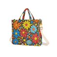 thumbnail image 7 of FORMRS Womens Corduroy Tote Bag Crossbody Shoulder Handbag with Pocket, Cartoon Flowers, 7 of 7