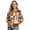 Abstract Geometry Print Beige Brown, variant on Plaid Print Black White Womens Zip Up Long Sleeve Crewneck Sweatshirt Jacket Casual Loose Coats With Pockets Stylish Comfortable Lightweight Outerwear, 4XL