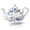 Blue Butterfly, variant on Ceramic Teapot, 33.8 oz – Watercolor Floral Design with Lid Gold Trim, Porcelain Teapot for Loose Tea