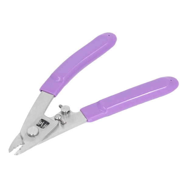 Stripper de fibra Óptica, stripper de fibra Óptica 3 orificio de acero inoxidable Mordisco Ajustable Cerradura Con Manija Con Recubrimiento de Goma Para Pelar
