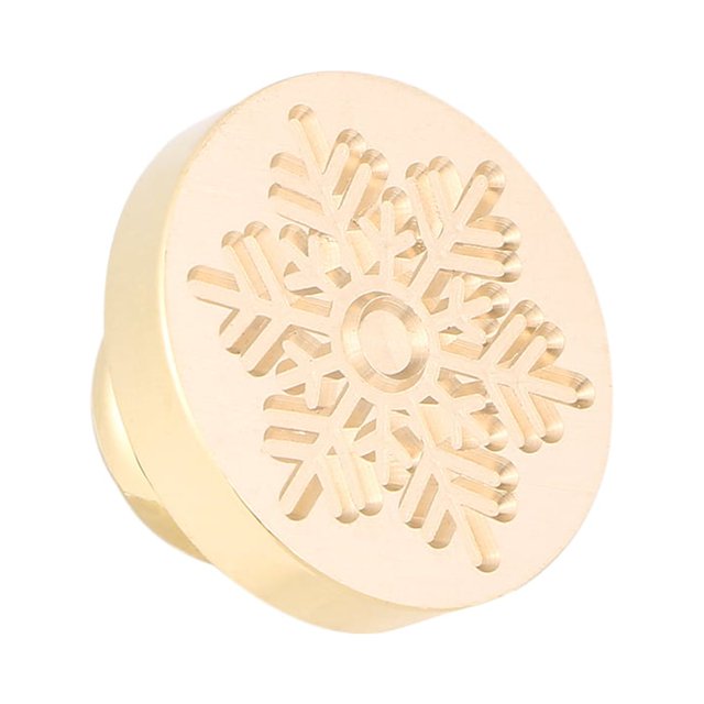 KAKOWELY sealing wax 1pcs Retro Envelope Sealing Wax Beads Fire Paint Seal Copper Pieces for Sealing Stamps Wax Seal Wedding Greeting Letters (Snowflake Pattern)