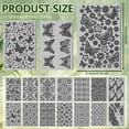 thumbnail image 2 of 16 Sheets Flower and Butterfly Clay Texture Mat Vintage Pattern Polymer Clay Texture Sheets DIY Tools, 2 of 9