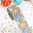 thumbnail image 4 of Easter Bunny Print Wired Edge Ribbons, Colorful Easter Fabric Ribbons, Decorative Wrapping Ribbons for Easter Basket, DIY Craft Gift Wrapping Ribbons, Spring Wreath Decor 1Roll, 4 of 9