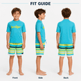 thumbnail image 2 of Big Chill Boys' Rash Guard Set - UPF 50+ Short Sleeve Swim Shirt and Bathing Suit Trunks - Swimwear Set for Boys (4-14), 2 of 7