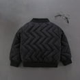 thumbnail image 5 of Generic Clothing Clearance Children's Jackets Casual Boys' Stand Up Collar Irregular Stripe Print Solid Color Long Sleeve Zipper Cotton Jacket with Pockets for Soft (18-24 Months,Black), 5 of 5