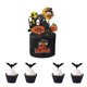 thumbnail image 2 of Set, Happy Halloween Cake Toppers Halloween Cupcake Toppers Cartoon Pumpkin Witch Ghost Cake Decorative Flags For Halloween Decor, Dessert Table Dress Up Supplies, Cake Decor Supplies, Baking Decor Su, 2 of 4