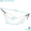 thumbnail image 2 of Sunnydaze 2-Person Handwoven Cotton and Nylon Mayan Hammock with Stand - Multicolor, 2 of 5