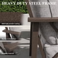 thumbnail image 6 of May in color Metal Outdoor Couch, All-Weather Metal Patio 3-seat Sofa with Soft Thick Cushions, Patio Sofa Couch for Porch Backyard Garden, Grey, 6 of 6