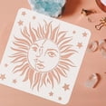 thumbnail image 3 of 1 pc Large Plastic Reusable Drawing Painting Stencils Templates for Painting on Scrapbook Fabric Tiles Floor Furniture Wood Square Sun Pattern, 3 of 7