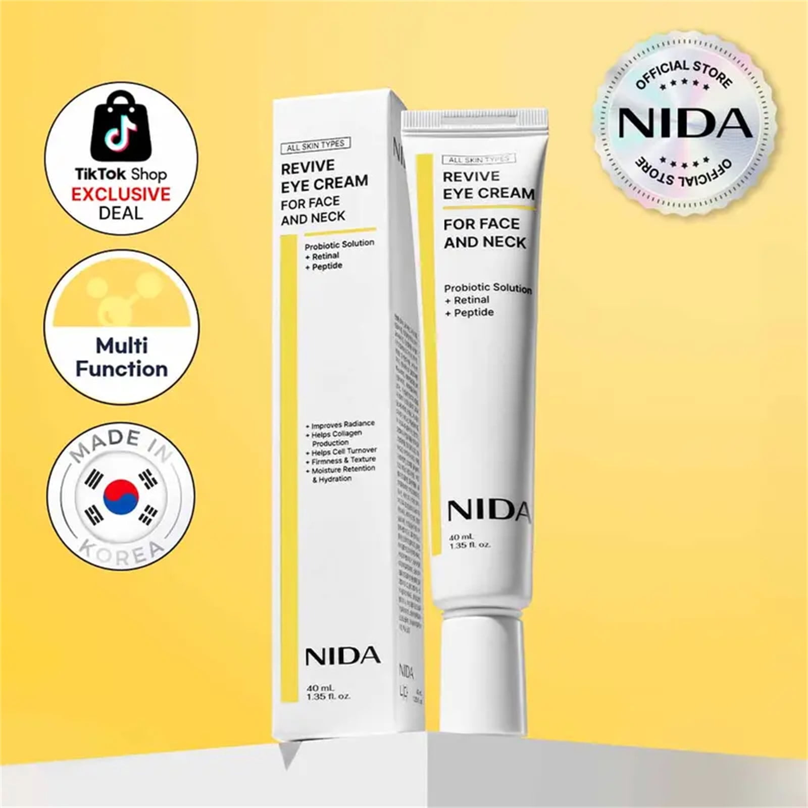 NIDA Revive Eye Cream | Anti-Aging Face & Neck Treatment