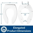 thumbnail image 4 of Bemis Commercial Extra Heavy-Duty Plastic Toilet Seat White, 4 of 7