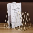 thumbnail image 2 of 2x Metal Book Book Holder Moderno Minimalist Bookshelf para Home Office Gold Sunnimix Estantería de escritorio de metal, 2 of 8