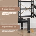thumbnail image 2 of Triple 5 Tier Bookshelf, Large Wooden Bookcase with 17 Open Display Shelves, Modern Tree Book Shelf Metal Frame Tall Bookshelves Furniture for Living Room Bedroom Home Office Black, 2 of 10