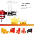 thumbnail image 2 of Wrea Masticating Juicer Attachment Extractor Cold Press for Kitchenaid Stand Mixers Kitchen Accessories Reusable, White, 2 of 8