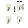 thumbnail image 3 of Gancho adhesivo de pared de alta resistencia - pack de 4, soporte de carga de 33 lb, sin taladro, para cocina, baño, puerta y azulejos - tinta, blanco, gris, amarillo, 3 of 6
