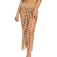 thumbnail image 1 of Frontwalk Women Sarong Crochet Beach Cover Up Summer Casual High Waist Long Skirt Swimwear, 1 of 5