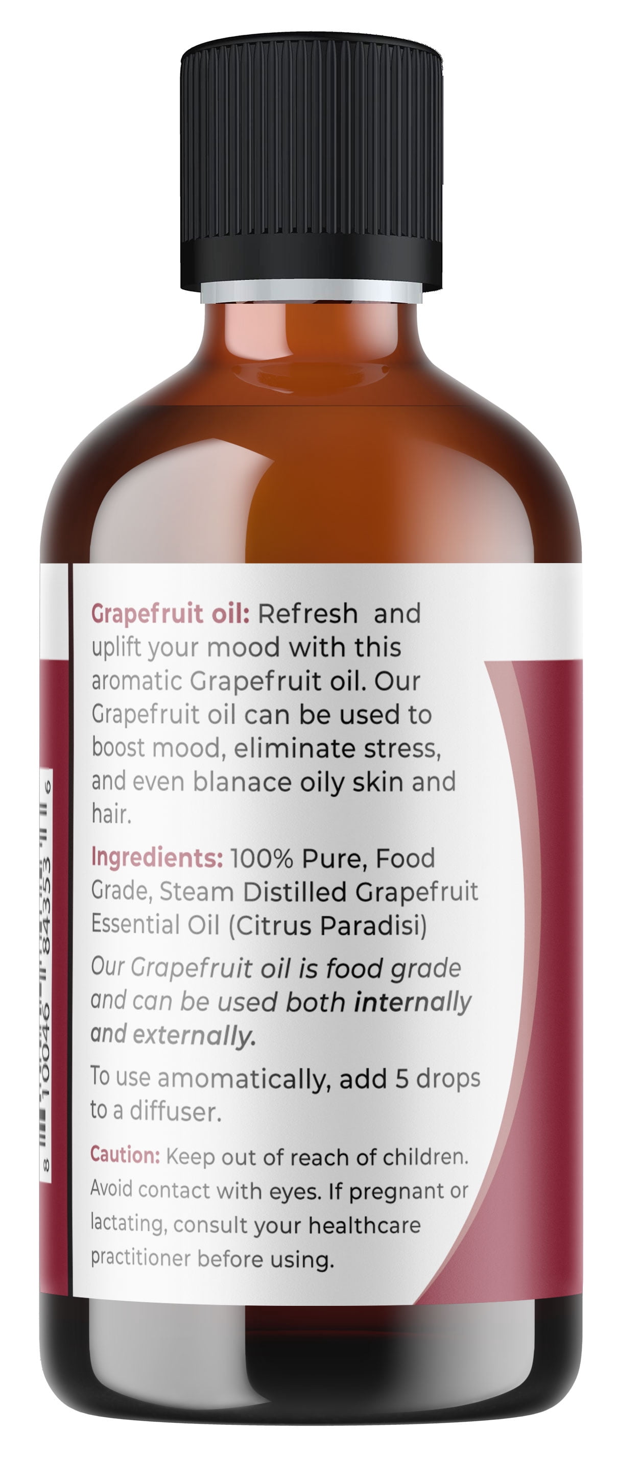 Viva Doria Pure Grapefruit Essential Oil, Undiluted, Food Grade, 118 mL (4 Fluid Ounce)