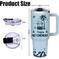 thumbnail image 6 of Retired Gifts for Women Men - Retirement Tumbler with Handle - 40oz Stainless Steel Travel Mug Insulated Coffee Cup, Funny Retirement Gifts for Woman, Happy Retirement Decorations (with Lid and Straw), 6 of 6