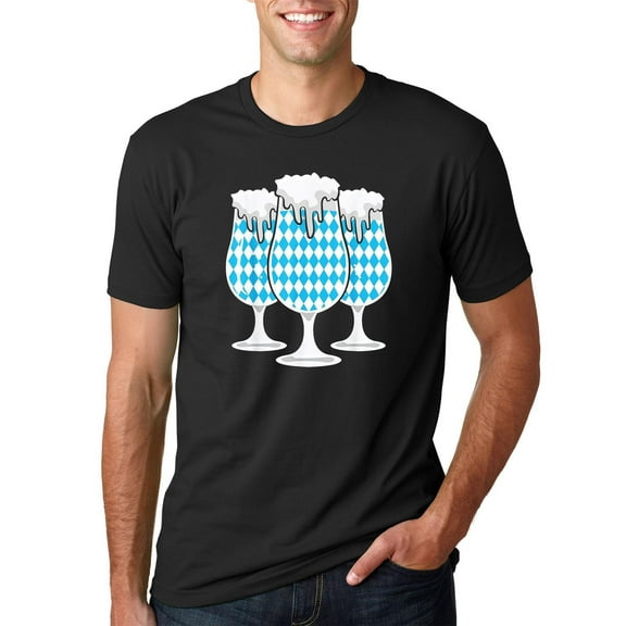 Men’s Oktoberfest Graphic T-Shirt Black S-5XL Beer Tee Tops Loose Fit Cotton Casual Style Comfortable