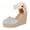 Silver, variant on Womens Crochet Espadrilles Wedge Sandals 2026 Boho Beach Closed Toe Platform Chunky Heeled Strappy Dressy Shoes for Summer Fall Black Size 9