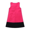 thumbnail image 2 of Richie House Little Girls Pink Black Bow Decorated Sleeveless Dress 1/2, 2 of 4