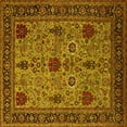 thumbnail image 1 of Ahgly Company Indoor Square Oriental Yellow Industrial Area Rugs, 6' Square, 1 of 4