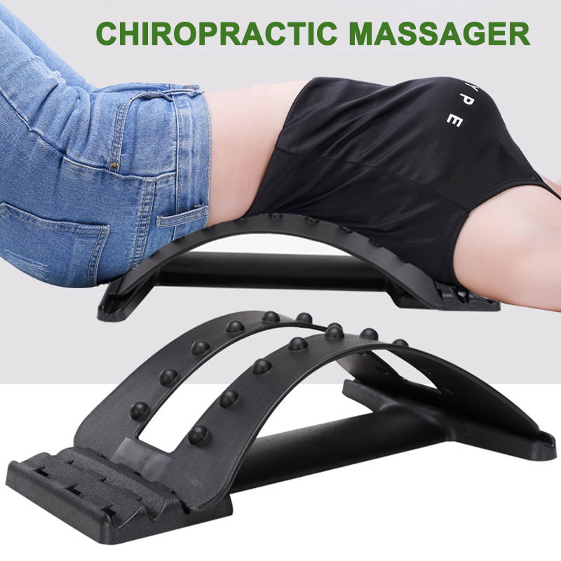 Back Popper for Spine Decompression Back Massager with Heating Pad Spine Stretcher and Back Cracking Device Heated Back Stretcher for Lower Back Pain Relief Lumbar Traction Device with Upper/Lower Back Support Back Cracker with Lumbar Support 