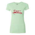 thumbnail image 2 of Wild Bobby, SRT Silhouette Street Racing Viper, Cars and Trucks, Women Slim Fit Junior Tee, Mint, Medium, 2 of 4