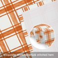 thumbnail image 6 of Fall Orange Plaid Valance Curtains, Country Farmhouse Pastoral Stripe Gingham Grids Rod Pocket Short Window Curtain for Kitchen Bathroom Bedroom, 42"x12", 6 of 9