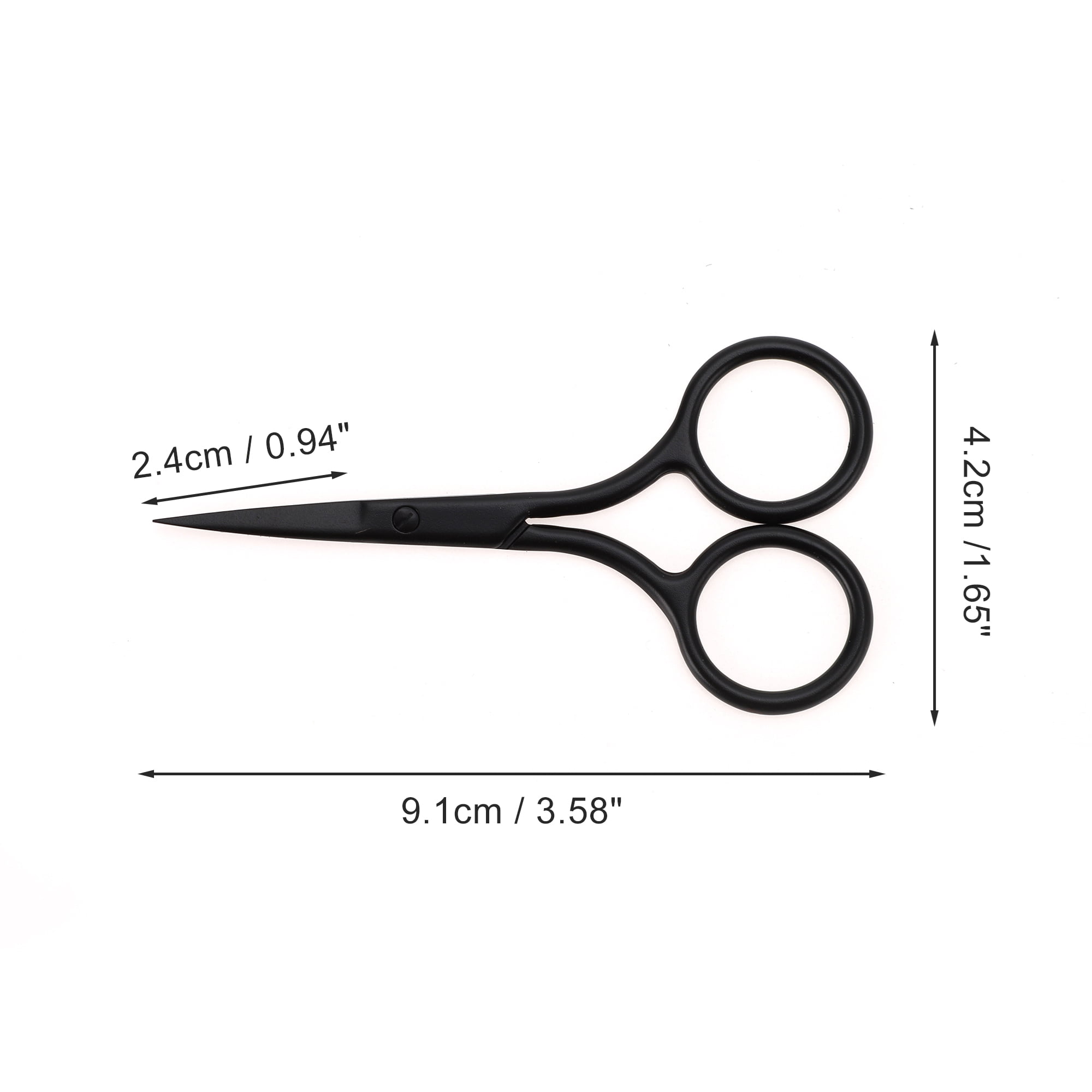 Unique Bargains 1 Pc Fine-edged Scissors Facial Hair Bedroom Black