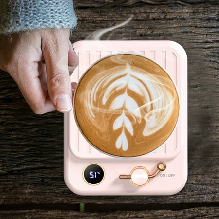 

Christmas Clearance Sales! SRUILUO Coffee Mug Warmer&Cup Warmer for office Desk Use Usb Electric Beverage Warmer Coffee Warmer for Cocoa Tea Water Milk Pink