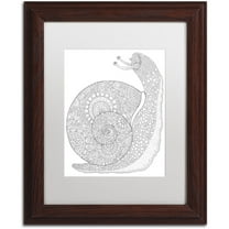 Trademark Fine Art "Animals 22" Canvas Art by Hello Angel, White Matte, Wood Frame