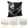 thumbnail image 4 of YINGXI Funny Skull Hand and Gray Cat Throw Pillow Covers，Cat Lovers Gift，Hallowmas Farmhouse Outdoor Cat Lovers Room Throw Pillow Case Cushion Cover Couch Decorative Square 12x12in, 4 of 5