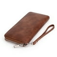 thumbnail image 7 of UTO Wallets for Women PU Leather Zip Around Clutch Purse Card Holder Large Capacity Ladies Phone Wristlet(Retro Brown), 7 of 7