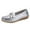 Silver, variant on KELINFONG Moccasins Loafers for Women Boat Shoes Dress Driving Walking Shoes Fashion Slip on Single Shoes